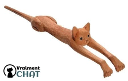 un chat en bois pour se gratter le dos