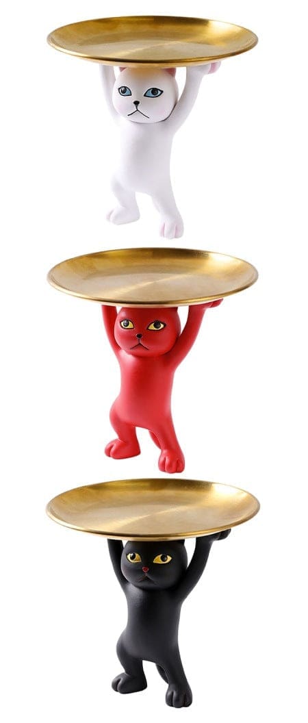 Coloris des statues de chat vide-poche