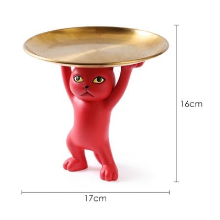 Dimensions de la statue de chat vide-poche
