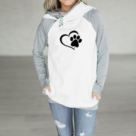 sweat pour fille chat avec capuche et zip latéral